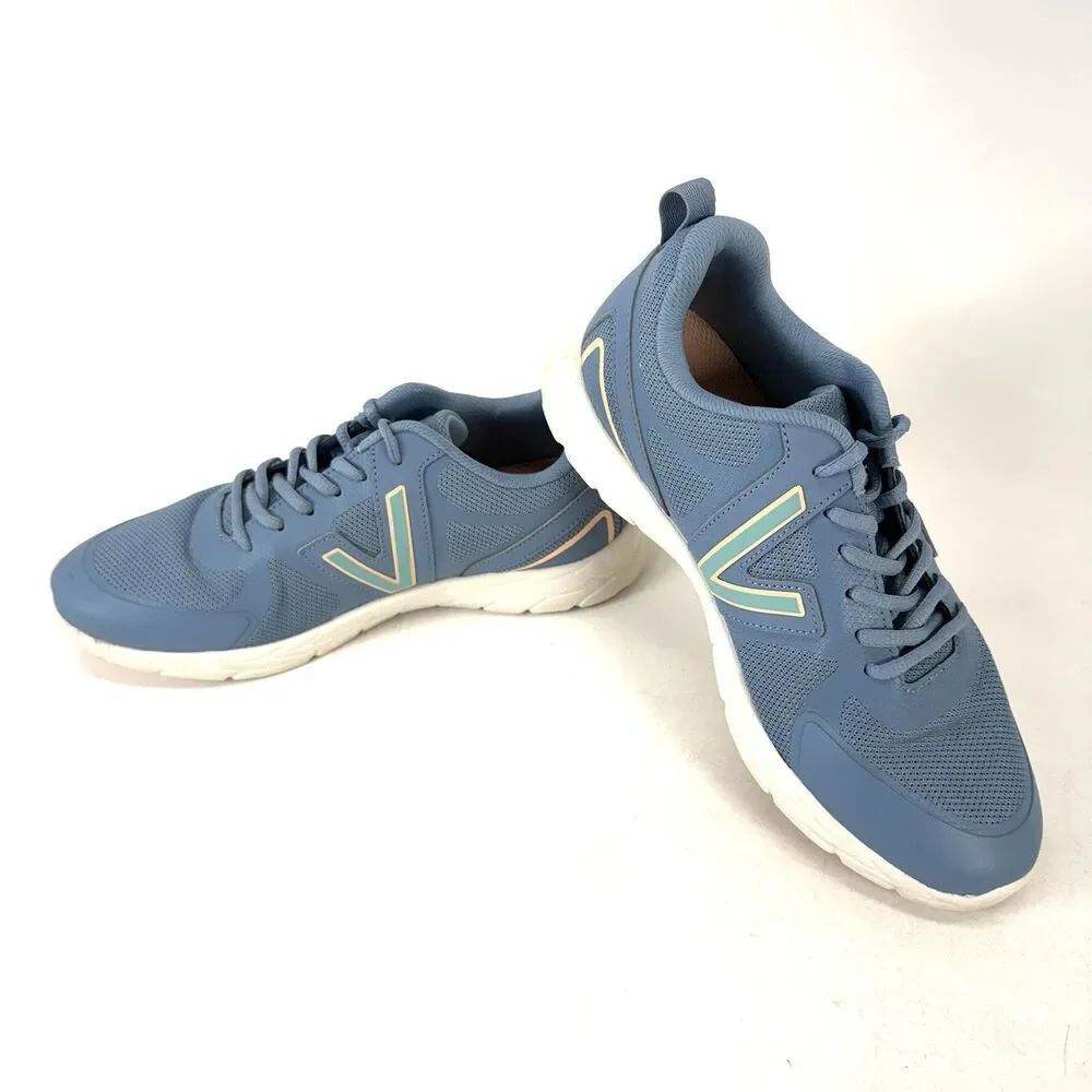 Vionic Mesh Lace-Up Athletic Sneakers Miles II Blue Shadow Women's Size 9